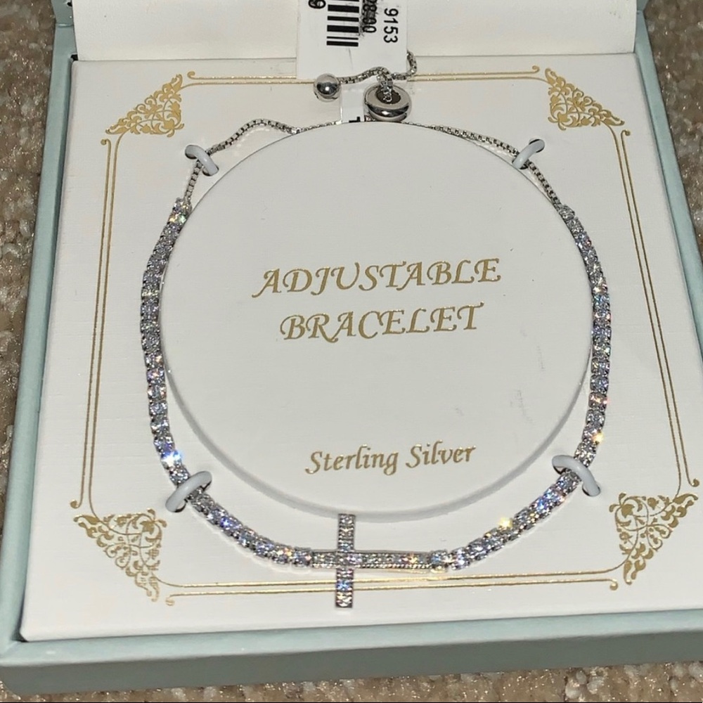 Sterling Silver Cross Bracelet